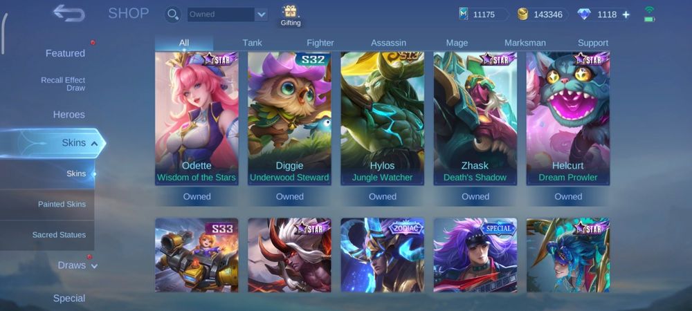 Аккаунт Mobile Legends. Всі герої, максимальні емблеми