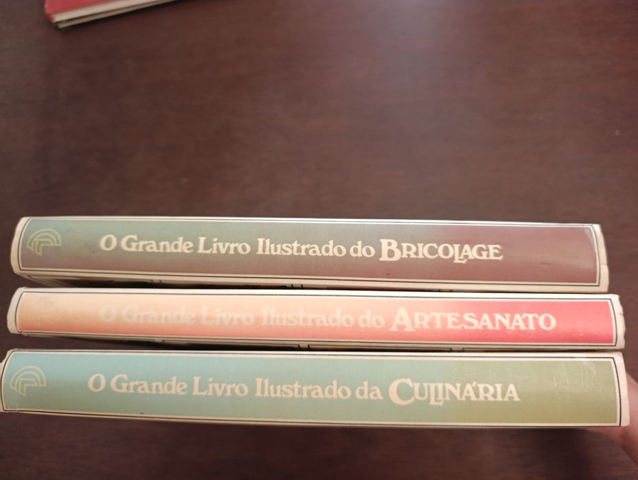 Lote "Os Grandes Livros Ilustrados" - Culinária, Artesanato e Bricolage (3 Volumes)