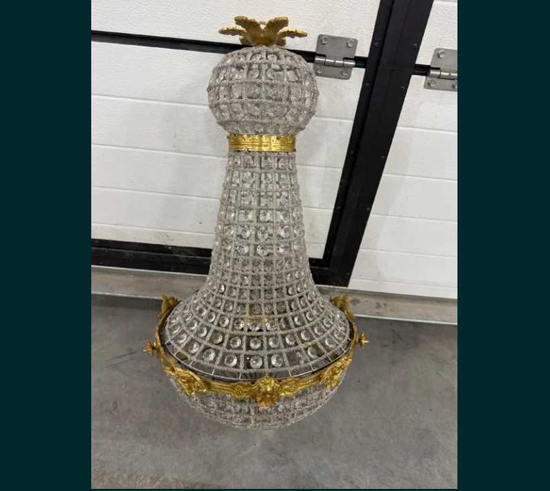 Żyrandol Kryształowy -Lampa Gruszka 80 X 40 Cm