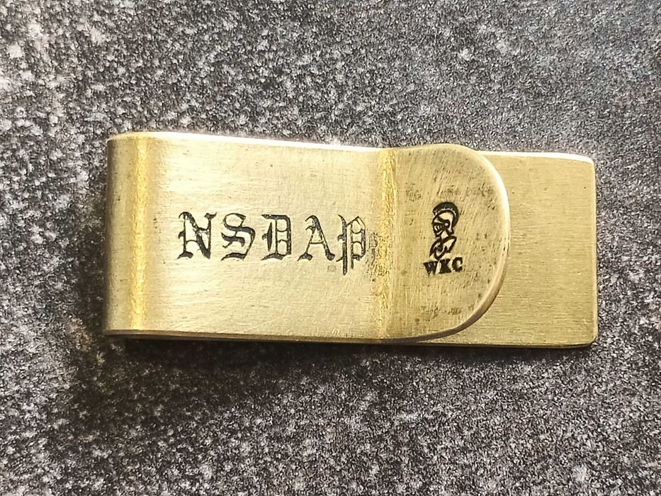 Зажим для денег и бумаг с клеймом nsdap германия рейх вермахт бронза