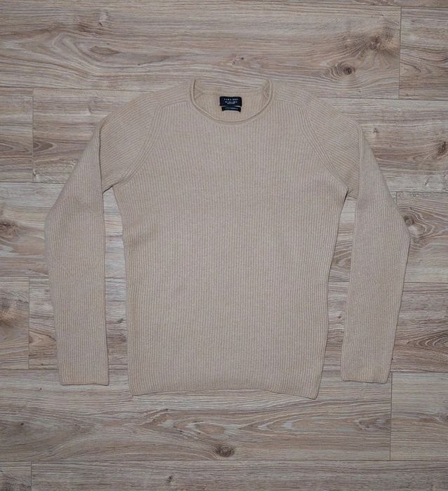 Sweter 100% kaszmir kawa z mlekiem beżowy