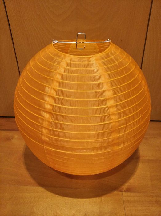 Lanternas de tecido 40 cm laranja / verde