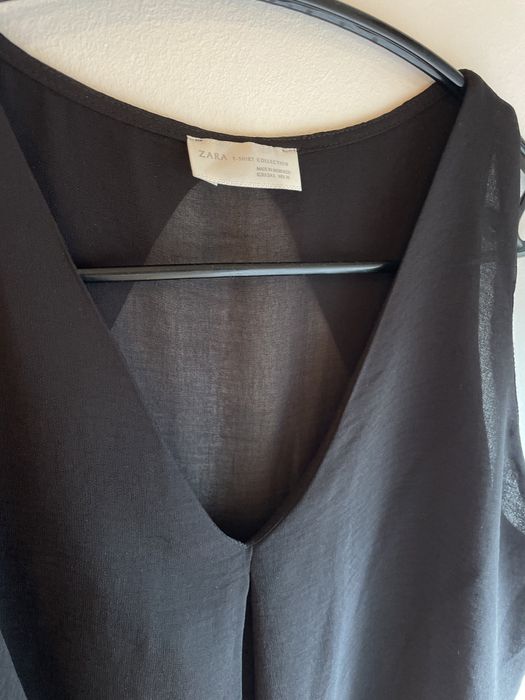 ZARA czarna efektowna bluzka damska / L / nowa