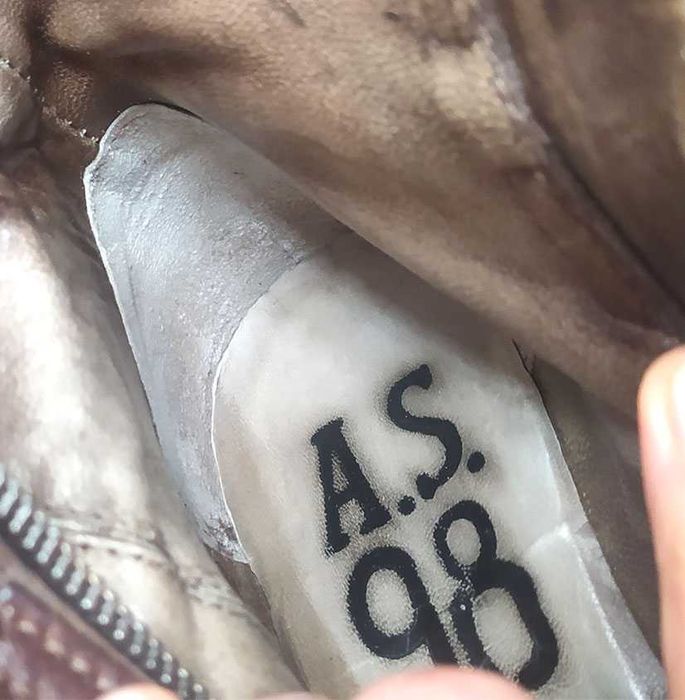 buty, botki, A.S.98, skórzane, rozmiar 38