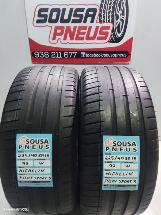 2 pneus semi novos 225-40r18 michelin - oferta dos portes
