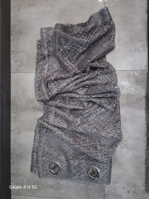 Zasłona szara azurowa pepco 2 sztuki