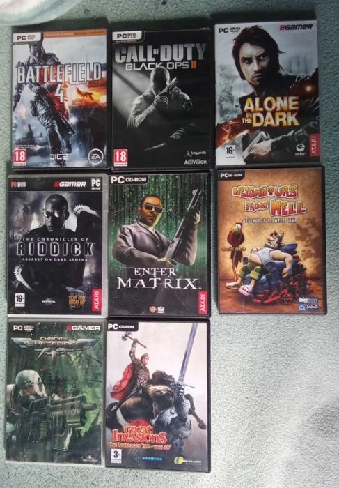 Conjunto de 8 jogos pc