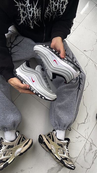НАЙКРАЩА ЯКІСТЬ‼️Nike Air Max 97 OG Silver Bullet(Сірі),найк еір макс.