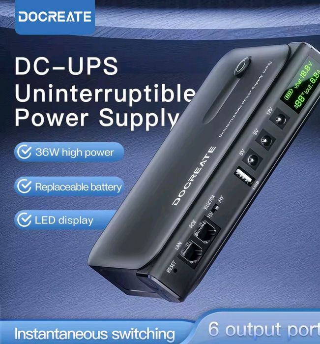 В наявності UPS DOCREATE DC1036L 36 W для роутера