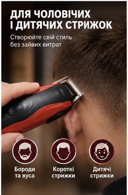 Розпродаж складу | Машинка для стрижки волосся Domotec MS-3304 | тример