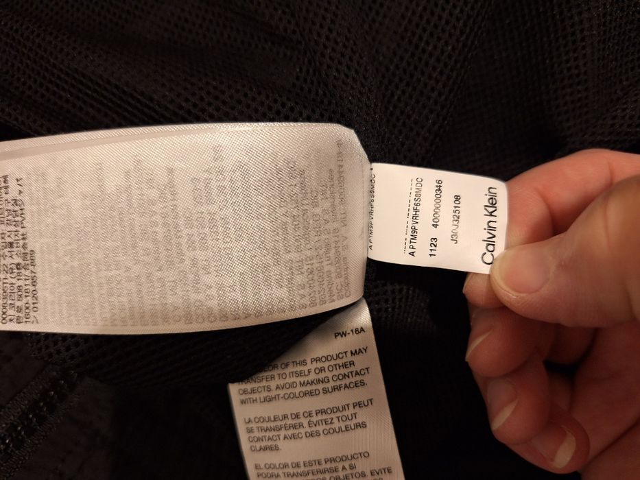 Calvin Klein, męska kurtka wiatrówka z kapturem, r. S