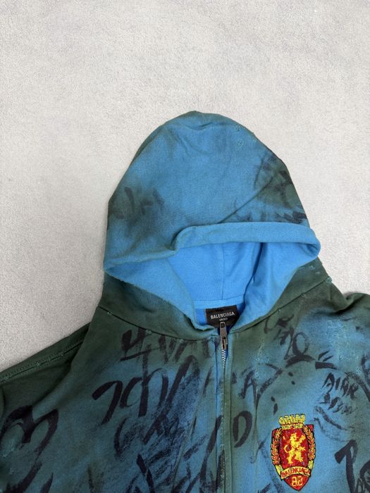 зип худи Balenciaga Skater zip up blue M L vetements rick owens