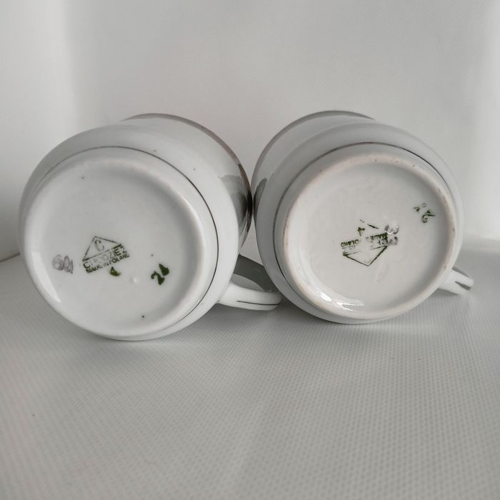 Zestaw 2 filiżanki Chodzież PRL Roman