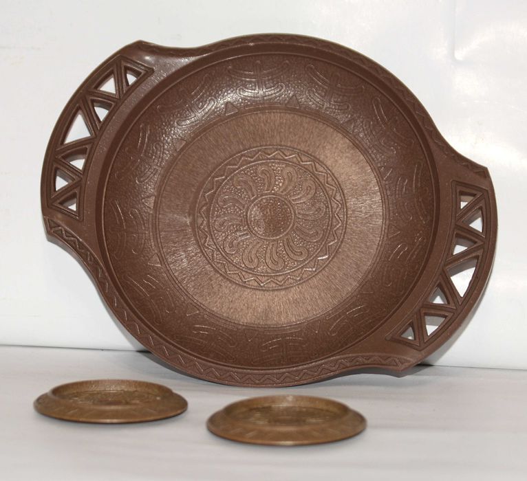 Zestaw Z.CH. Uranium Patera Podstawki Kabaret Stojak i Butelki PRL