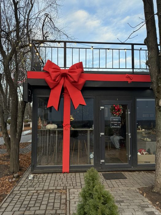 Бант на фасад, бантик новорічний, бантик подарунковий