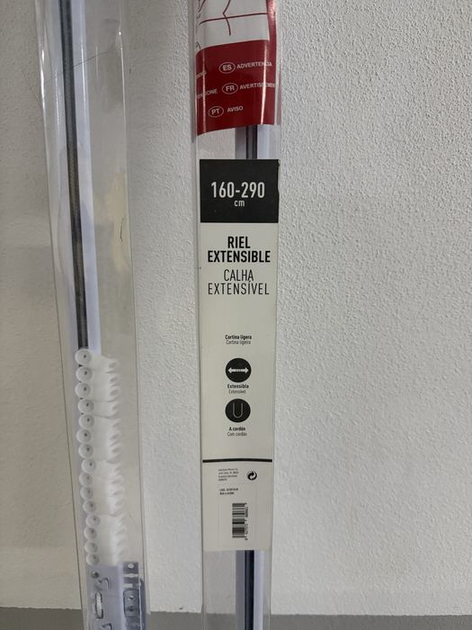 Calha extensivel para cortinas