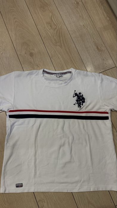 белая мужская футболка U.S. Polo Assn М