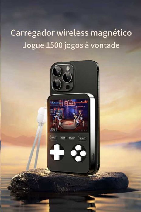 Um power bank magnético para jogos com carregamento sem fio