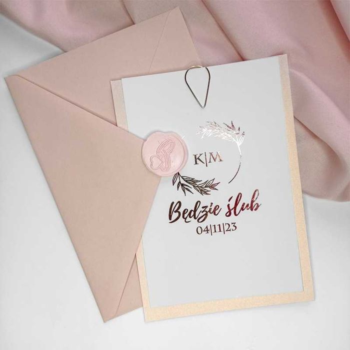 OLIWIA – zaproszenia ślubne rose gold