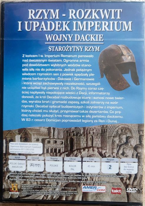 Film DVD Rzym- Rozkwit i upadek imperium. Inwazja Wojny Dackie. Tom 65