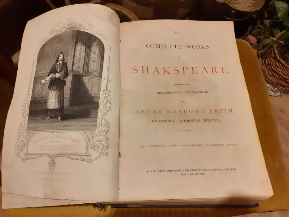 Stara książka "Dzieła zebrane Szekspira" vol.2