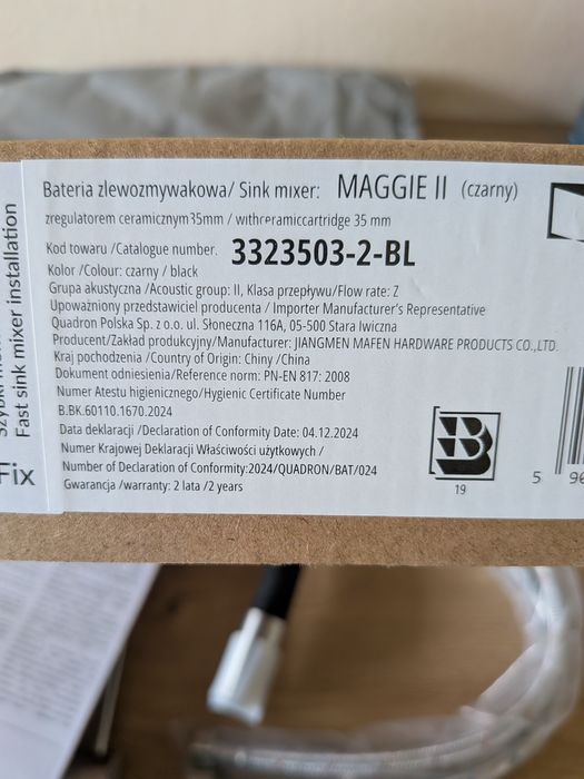 Bateria zlewozmywakowa Quadron