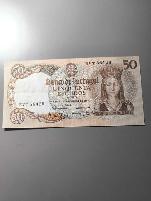 Nota de Banco 50 Escudos – “Rainha Santa Isabel”