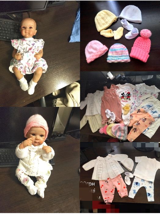 Одяг   реборн лялька 48-58с  боді чоловічок кофта  все фото 1  за 155