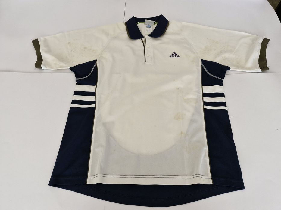 Polo de ténis azul e branco, Adidas