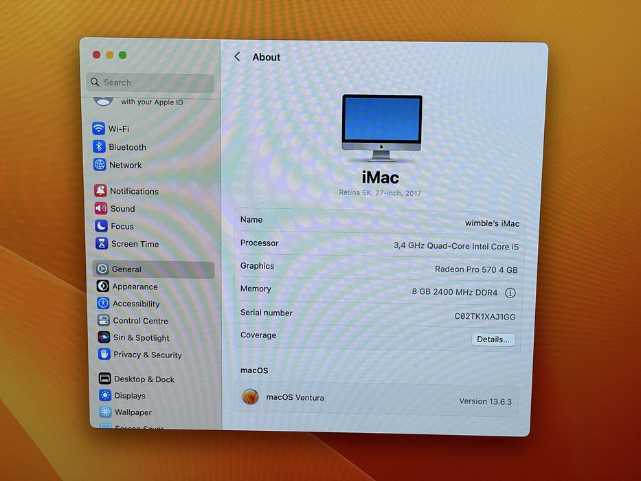 Apple iMac 27" 2017 року Retina 5K. i5 / 8Gb / 1.03Tb Fusion drive. Швидкий настільний комп'ютер
