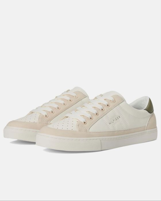 Кеди tommy hilfiger, woman's sneakers & athletic shoes tommy hilfiger loliene, бежеві низькі кеди tommy hilfiger