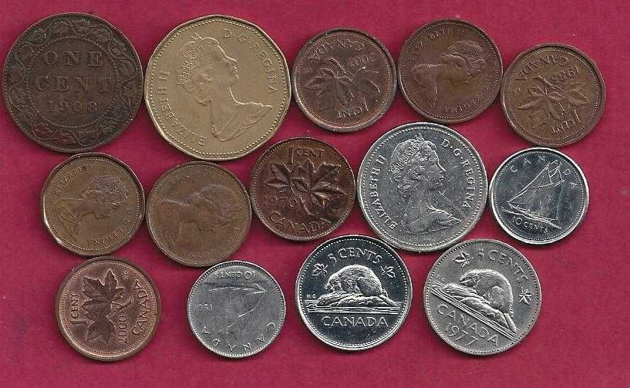 LOTE   14     MOEDAS   do    Canadá