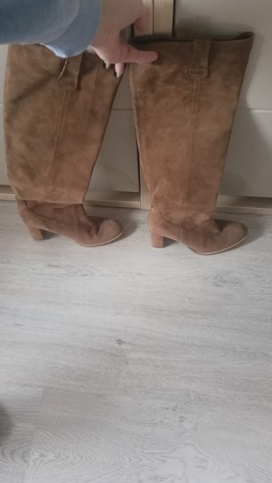 Kozaki zamsz wysokie  39