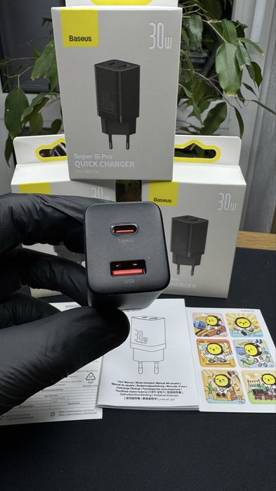 Акція Мережевий зарядний пристрій Базеус Baseus 30w Super Si