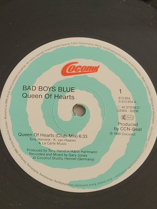 Płyta winylowa Maxi-Singiel 45t Bad Boys Blue 1990r