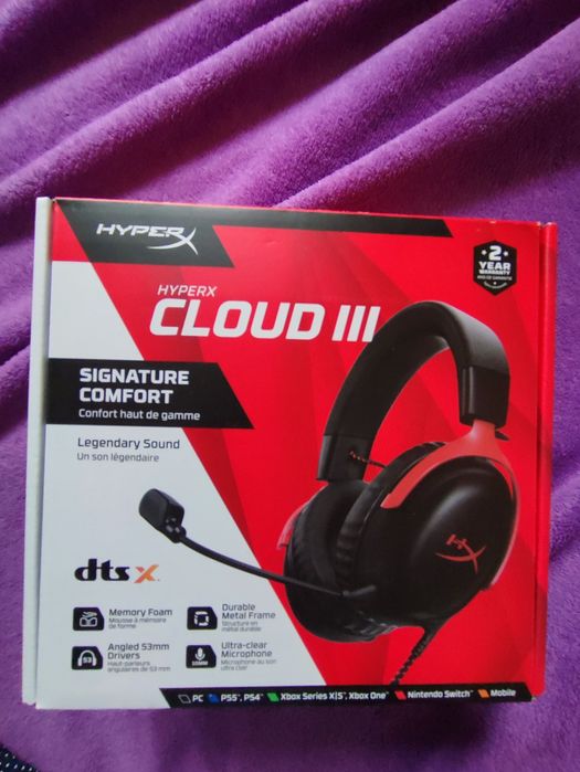 Навушники HyperX Cloud III Black-Red (727A9AA)