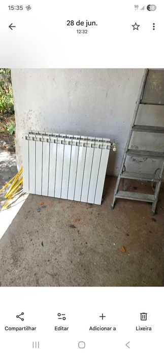 Aquecedor agua antigo em funcionamento