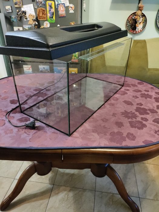 Акваріум з кришкою для проживання рибок або черепахи