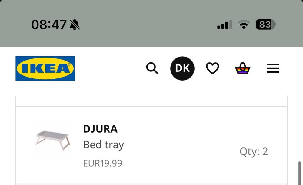 Складні столики-підноси DJURA - IKEA