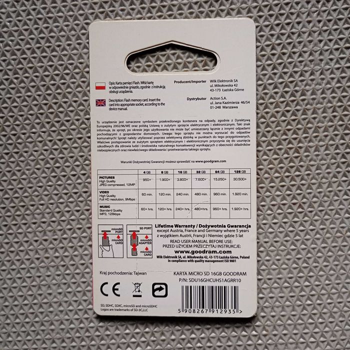 Karta Good Ram SDHC 16GB