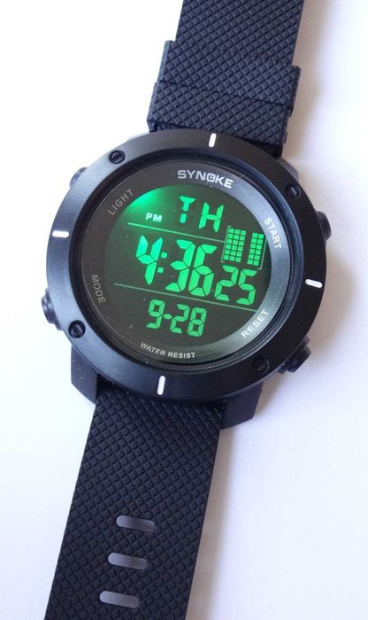 Zegarek cyfrowy Synoke sportowy elektroniczny datownik stoper WR50