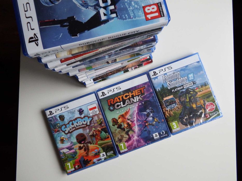 GRY DLA DZIECI PS5 Sackboy FARMING 22 Ratchet gry Sony PS5