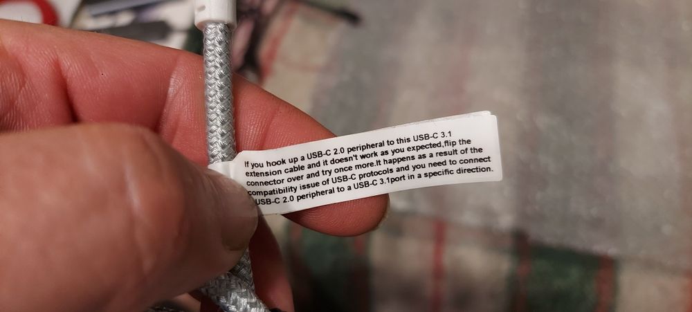 Kabel 1m przedłużacz USB-C wtyczka na USB-C  gniazdo przedłużacz