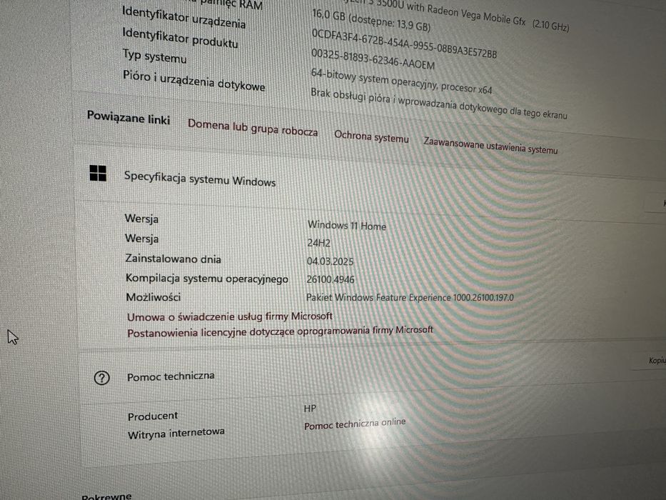 Komputer HP w bardzo dobrym stanie
