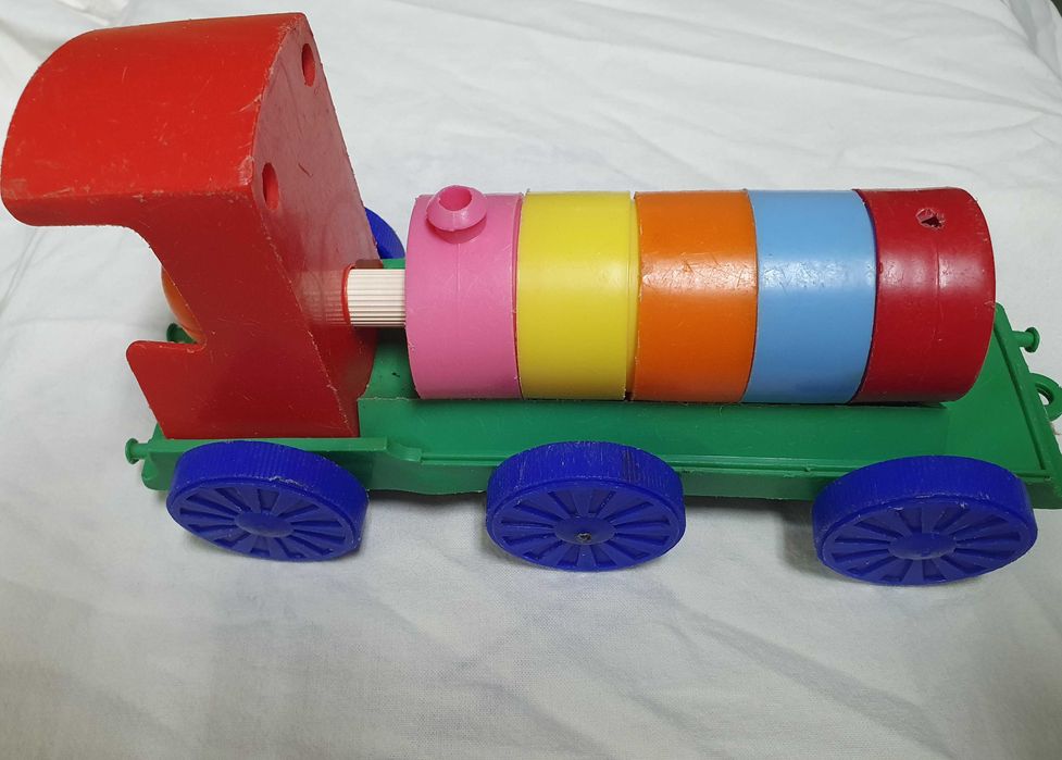 1960 Comboio Nursery Toy, Merit Safe Play, Brinquedo de Berçário RARO!