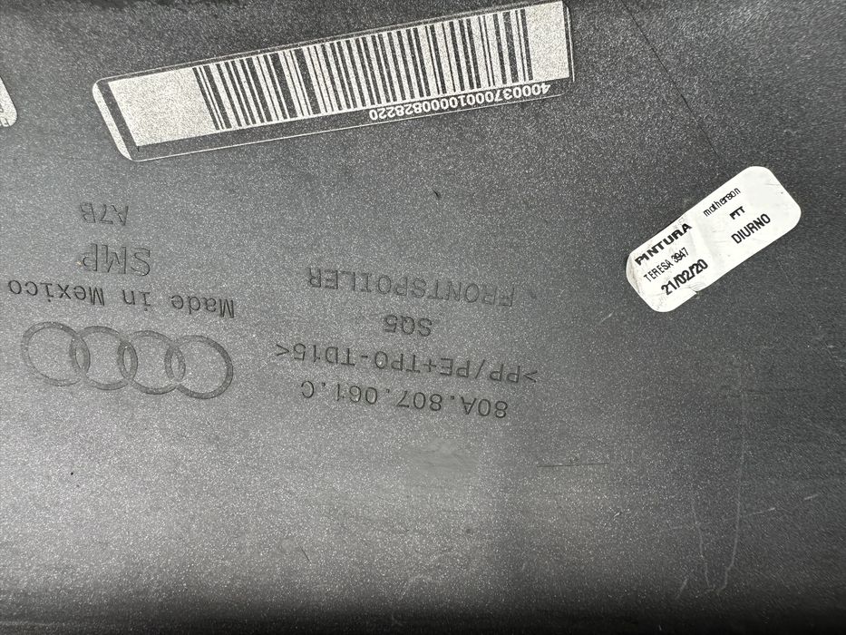 Губа, спойлер Переднього бамперу Audi SQ5, Q5 80A S-line