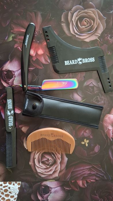 Zestaw do golenia czesania brody beard bross hawk
