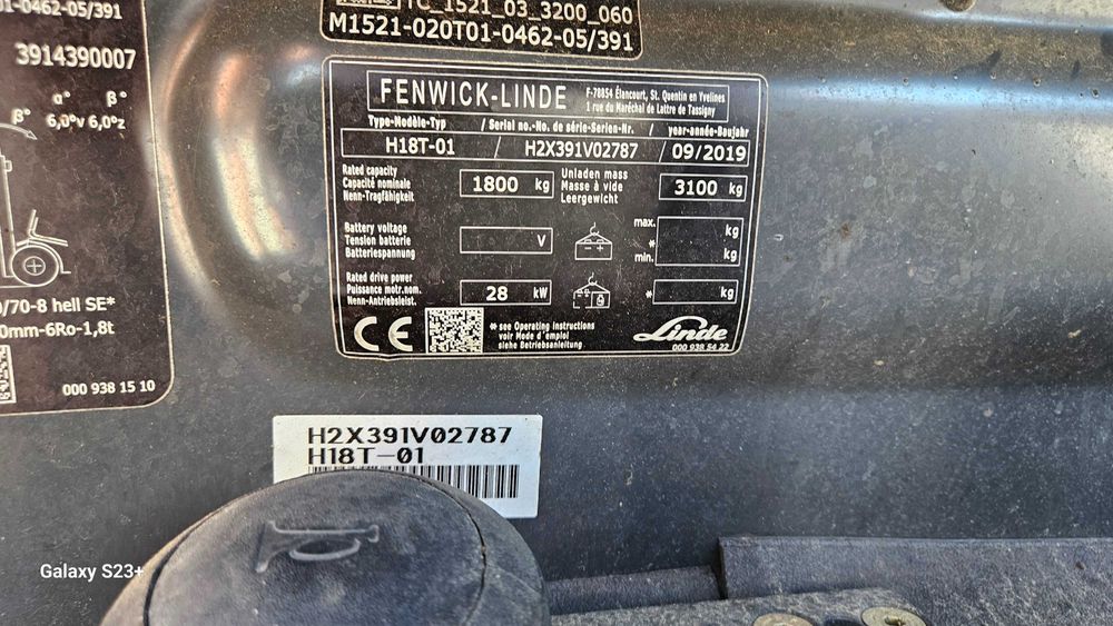 Wózek widłowy Linde H18T 2019r Triplex 4 sekcje