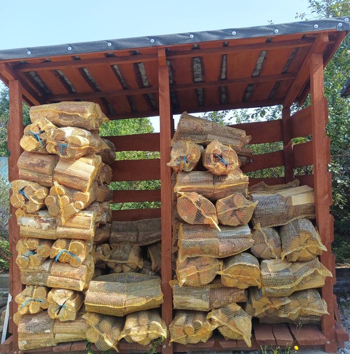 Drewno workowane. Opał. Cena za worek. Możliwość transportu.