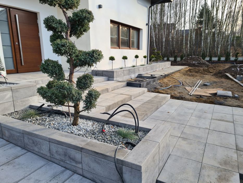 Brukarstwo Układanie kostki brukowej